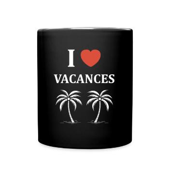 Je suis en vacances - Mug uni - noir - Devant