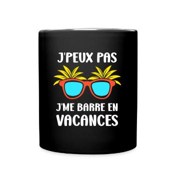 Je suis en vacances - Mug uni - noir - Devant