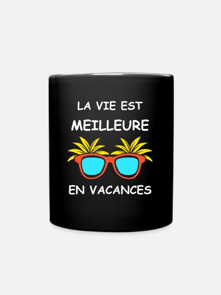 Je suis en vacances - Mug uni - noir
