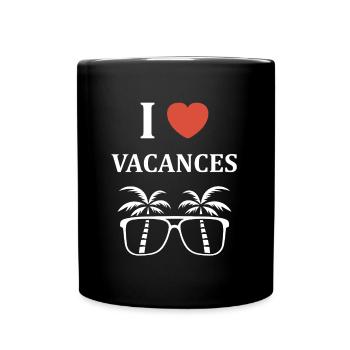 Je suis en vacances - Mug uni - noir - Devant