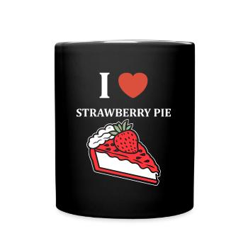Tarte aux fraises - Mug uni - noir - Devant
