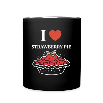 Tarte aux fraises - Mug uni - noir - Devant