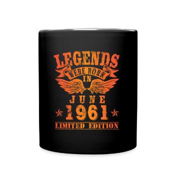 Les légendes sont nées en juin 1961 - Mug uni - noir - Devant