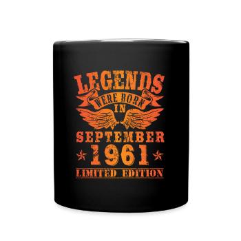 Les légendes sont nées en septembre 1961 - Mug uni - noir - Devant