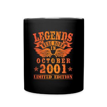 Les légendes sont nées en octobre 2001 - Mug uni - noir - Devant
