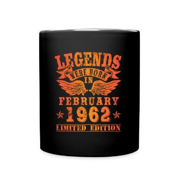 Les légendes sont nées en février 1962 - Mug uni - noir - Devant