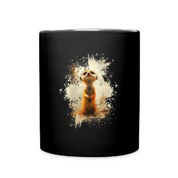 Suricates et animaux mignons - Mug uni - noir - Devant