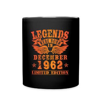 Legends sont nés en Décembre 1962 Anniversaire - Mug uni - noir - Devant