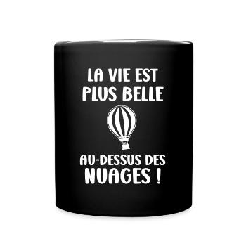 Humour Montgolfière - Mug uni - noir - Devant