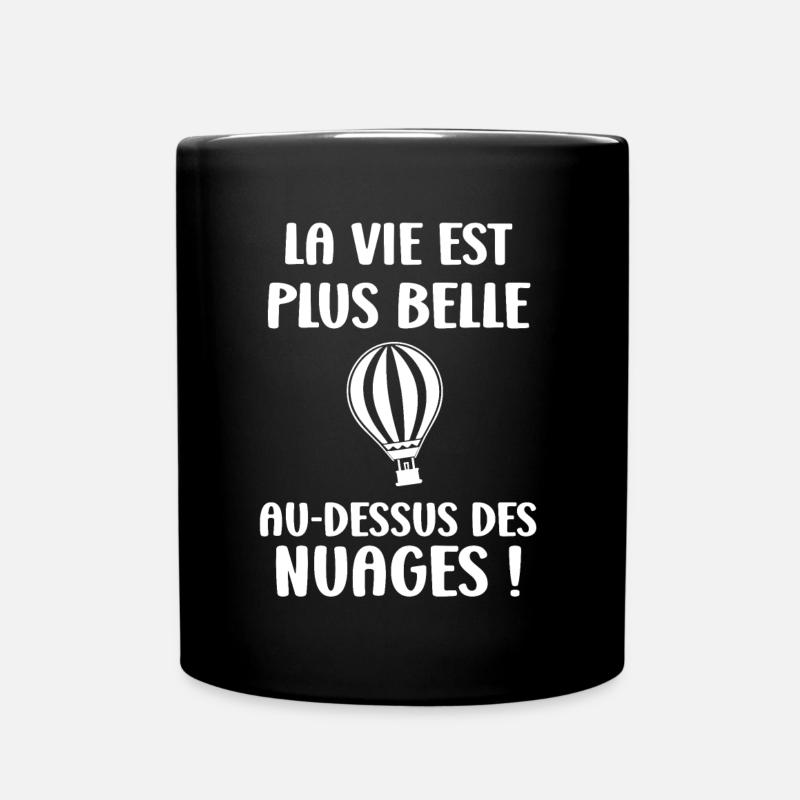 Humour Montgolfière - Mug uni - noir