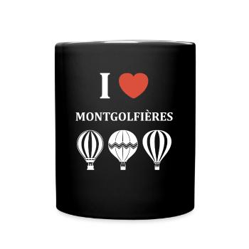 Humour Montgolfière - Mug uni - noir - Devant