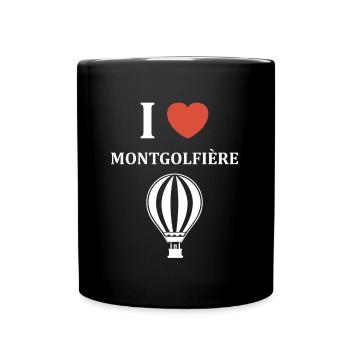 Humour Montgolfière - Mug uni - noir - Devant