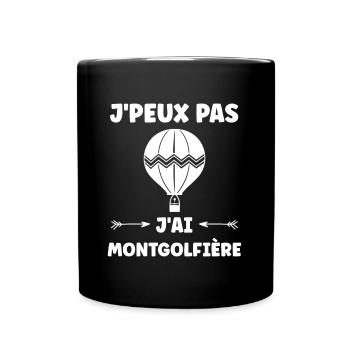 Humour Montgolfière - Mug uni - noir - Devant