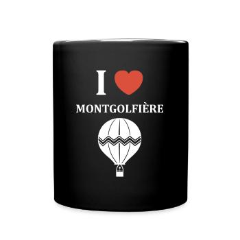 Humour Montgolfière - Mug uni - noir - Devant