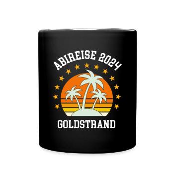 Goldstrand Abireise 2024 Klassenfahrt Abi Abifahrt - Tasse einfarbig - Schwarz - Vorne