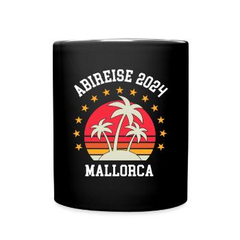 Mallorca 2024 Abireise Klassenfahrt Abi Abifahrt - Tasse einfarbig - Schwarz - Vorne