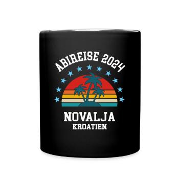 Novalja Abireise 2024 Abi Reise Abitur Kroatien - Tasse einfarbig - Schwarz - Vorne