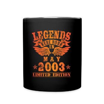 Legends sont nés en mai 2003 Anniversaire - Mug uni - noir - Devant