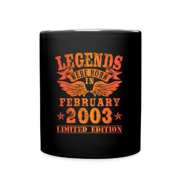 Legends sont nés en février 2003 Anniversaire - Mug uni - noir - Devant