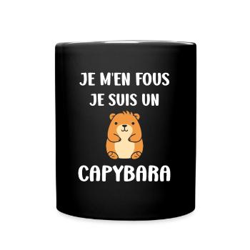 Humour Capybara - Mug uni - noir - Devant