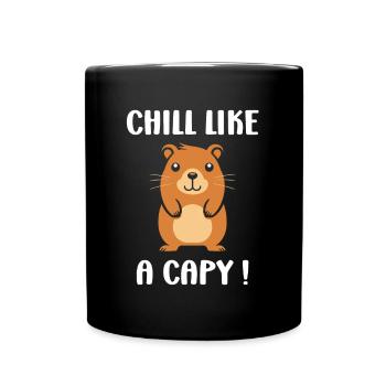 Humour Capybara - Mug uni - noir - Devant