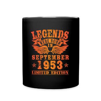 Legends were born in September 1953 Birthday - Full Colour Mug - black - Front