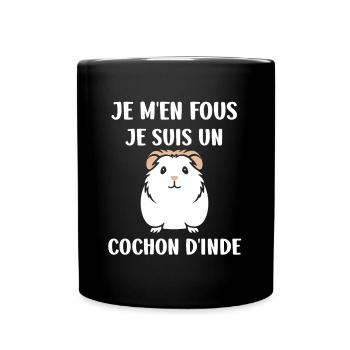 Humour cochon d'ine - Mug uni - noir - Devant