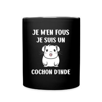 Humour cochon d'ine - Mug uni - noir - Devant