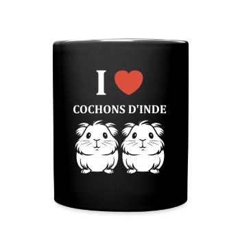 Humour cochon d'ine - Mug uni - noir - Devant