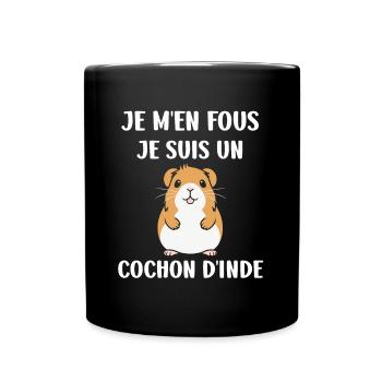Humour cochon d'ine - Mug uni - noir - Devant