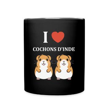 Humour cochon d'ine - Mug uni - noir - Devant