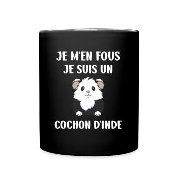 Humour cochon d'ine - Mug uni - noir - Devant