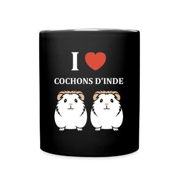 Humour cochon d'ine - Mug uni - noir - Devant