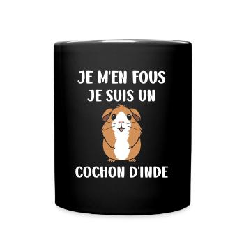 Humour cochon d'ine - Mug uni - noir - Devant