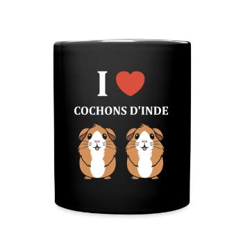 Humour cochon d'ine - Mug uni - noir - Devant