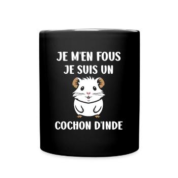 Humour cochon d'ine - Mug uni - noir - Devant