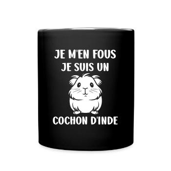 Humour cochon d'ine - Mug uni - noir - Devant