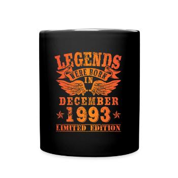 Legends sont nés en Décembre 1993 Anniversaire - Mug uni - noir - Devant