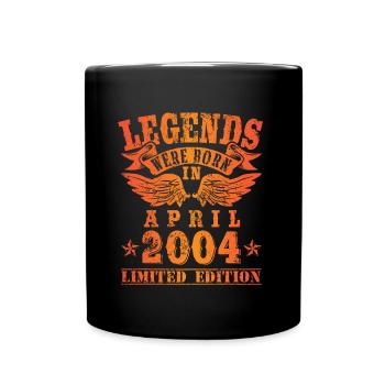 Legends sont nés en Avril 2004 Anniversaire - Mug uni - noir - Devant