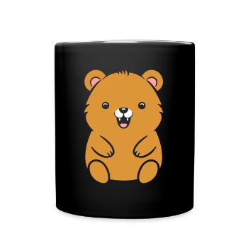 Quokka - Tasse einfarbig - Schwarz - Vorne