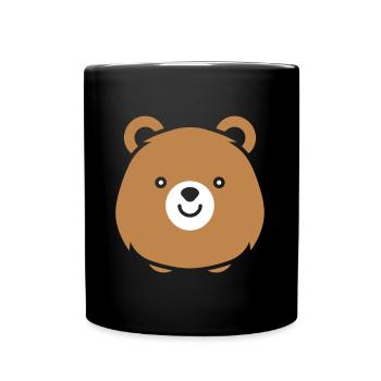 Niedliches kleines Tier Quokka - Tasse einfarbig - Schwarz - Vorne
