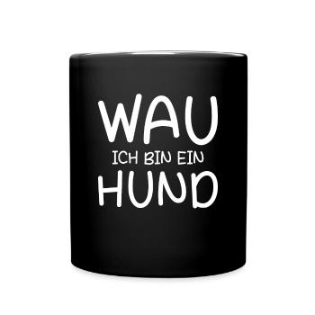 Déguisement de chien Déguisement de chien Wau Je suis un chien - Mug uni - noir - Devant