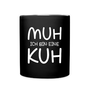 Costume de vache Costume de carnaval Vache Moo Je suis une vache - Mug uni - noir - Devant