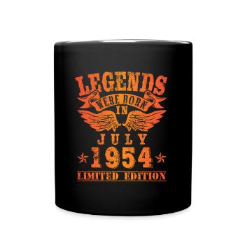 Legends were born in July 1954 Birthday - Full Colour Mug - black - Front