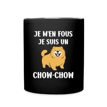 Chien chow chow - Mug uni - noir - Devant