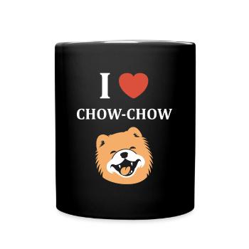 Chien chow chow - Mug uni - noir - Devant