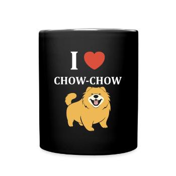 Chien chow chow - Mug uni - noir - Devant