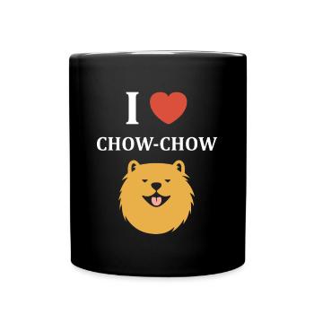 Chien chow chow - Mug uni - noir - Devant