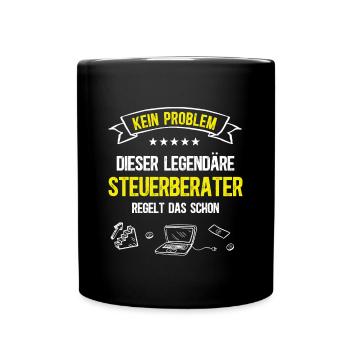 Steuerberater Steuerberatung Beruf Finanzen Steuer - Tasse einfarbig - Schwarz - Vorne