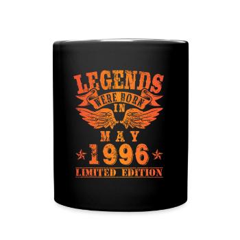 Legends were born in May 1996 Birthday - Full Colour Mug - black - Front